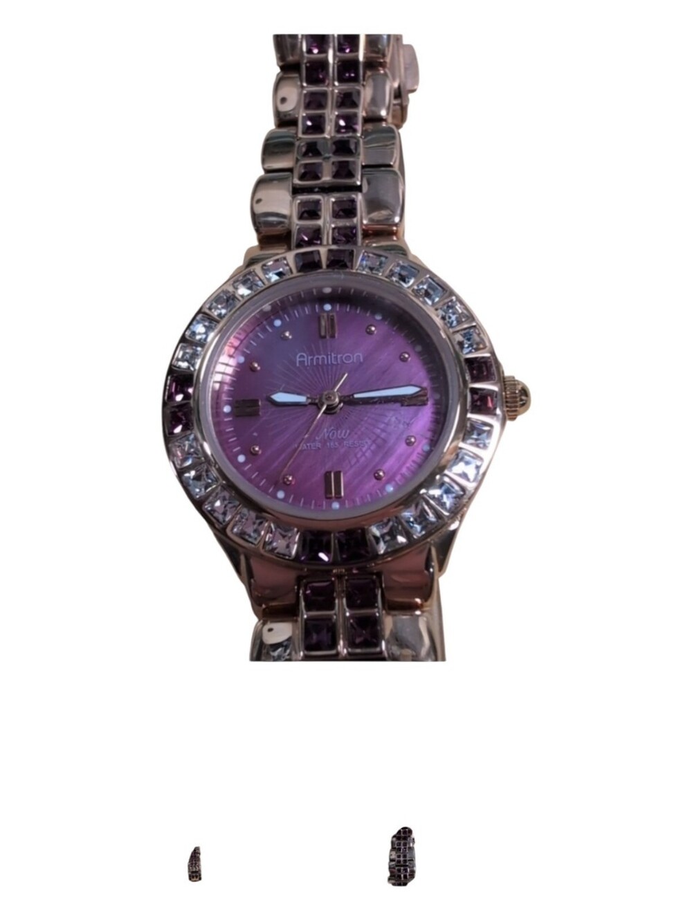 Purple And Gold Armitron Bracelet Watch